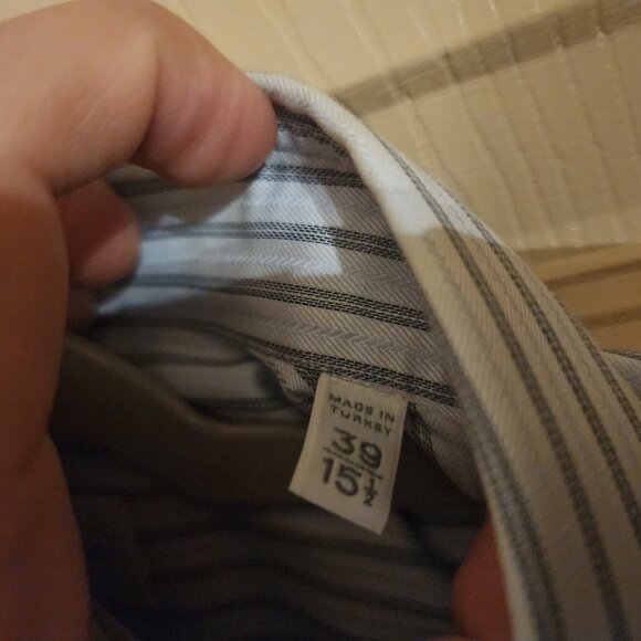 Ermenegildo Zegna French Cuff Dress Shirt 100% Cotton Size 39/15.5 - Picture 4 of 6